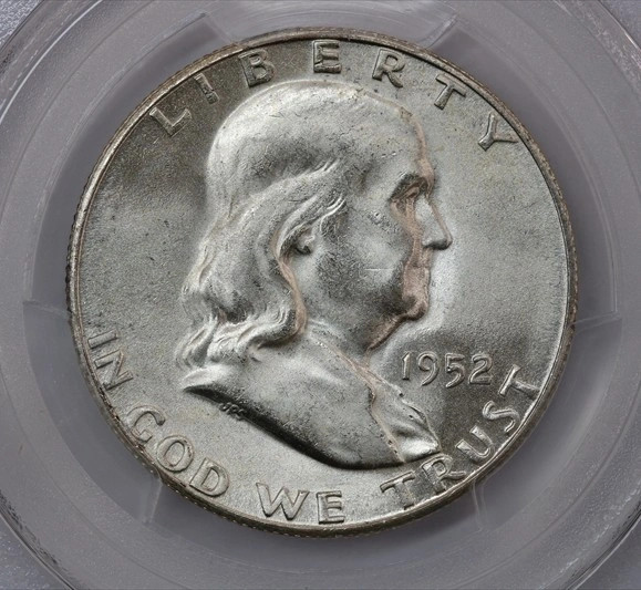 1952-S Franklin Half Dollar PCGS MS65