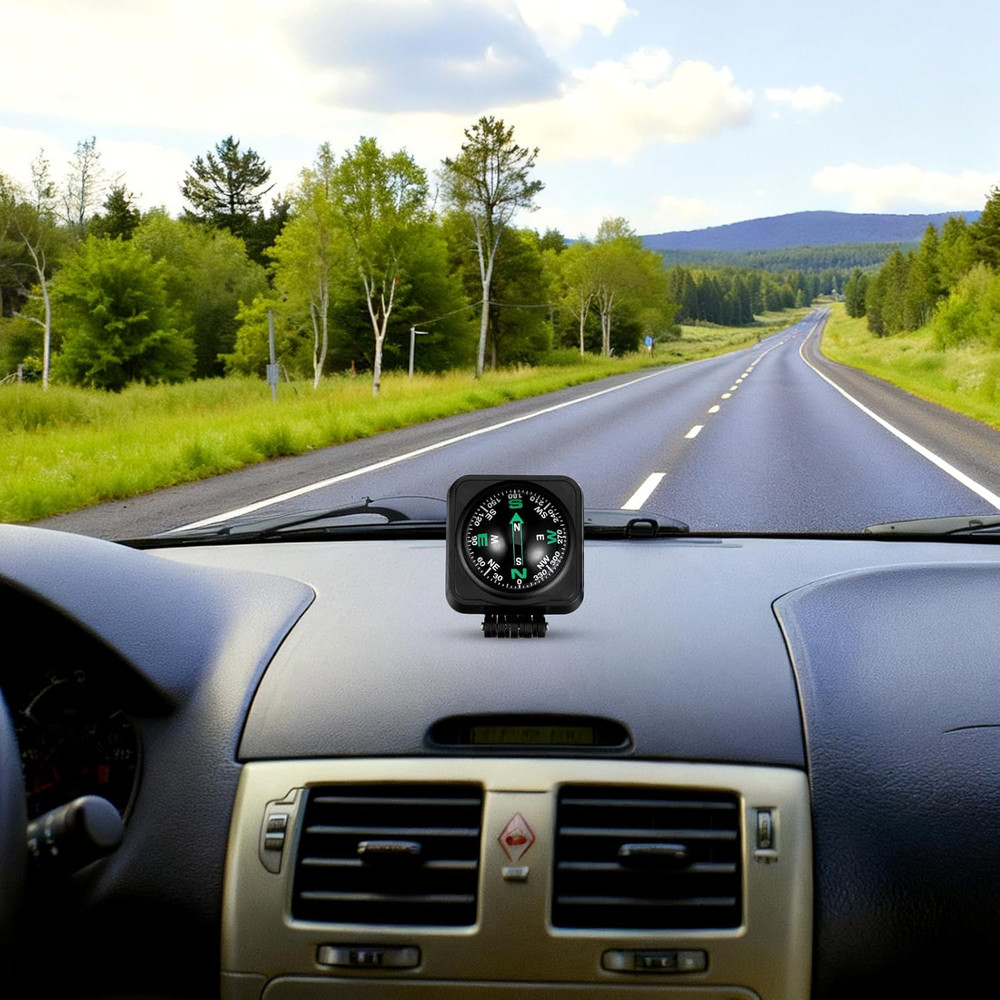 Car Compass Ball for Dashboard, Adjustable Auto Compass Dash Mount, Universal Ac