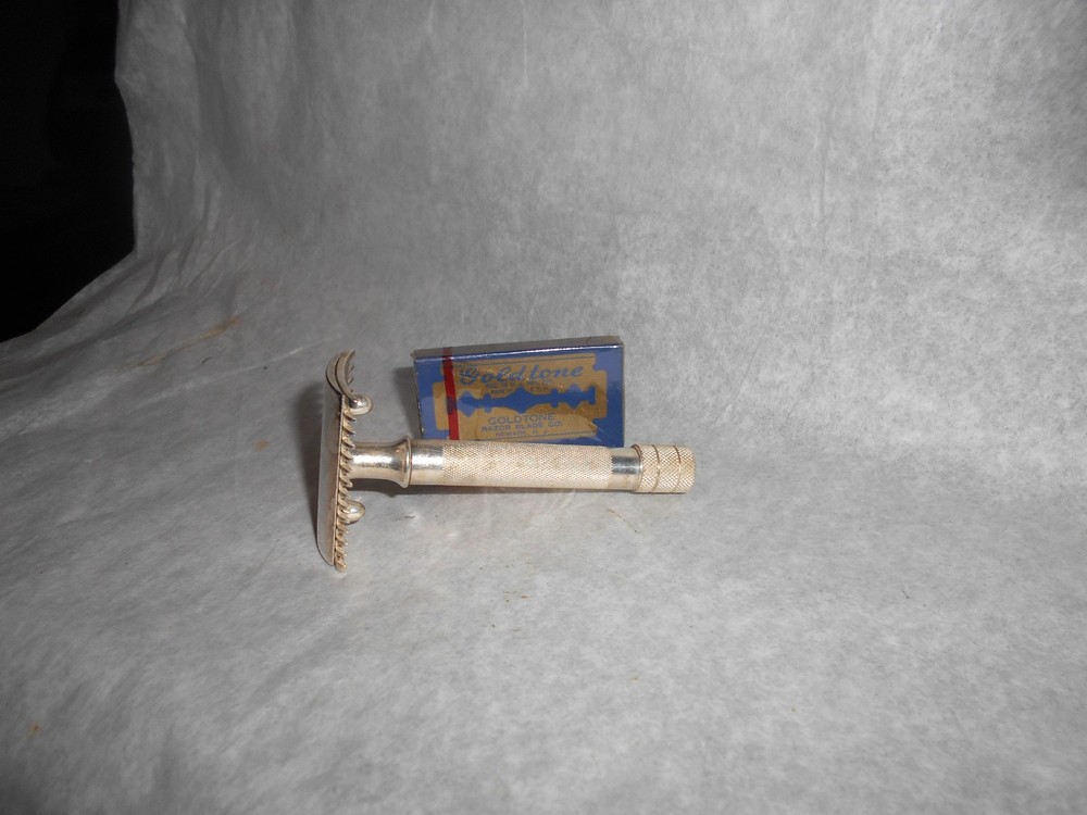 Gillette 1919 Old Type Razor Three Piece Silver 96