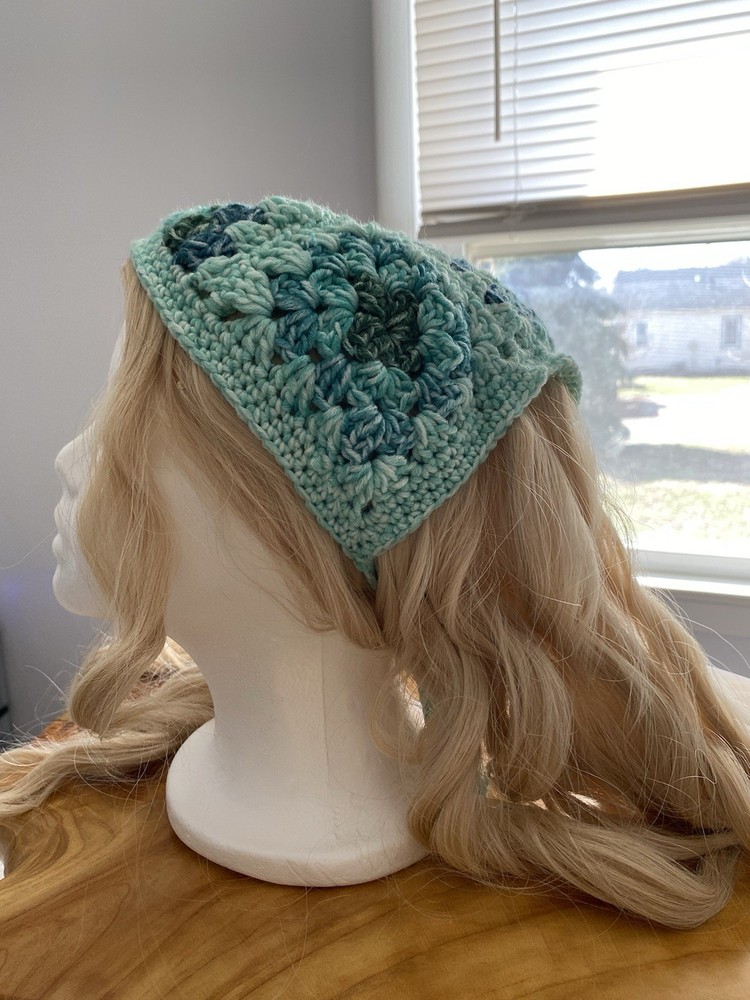 Crochet Granny Square Bandana Handmade