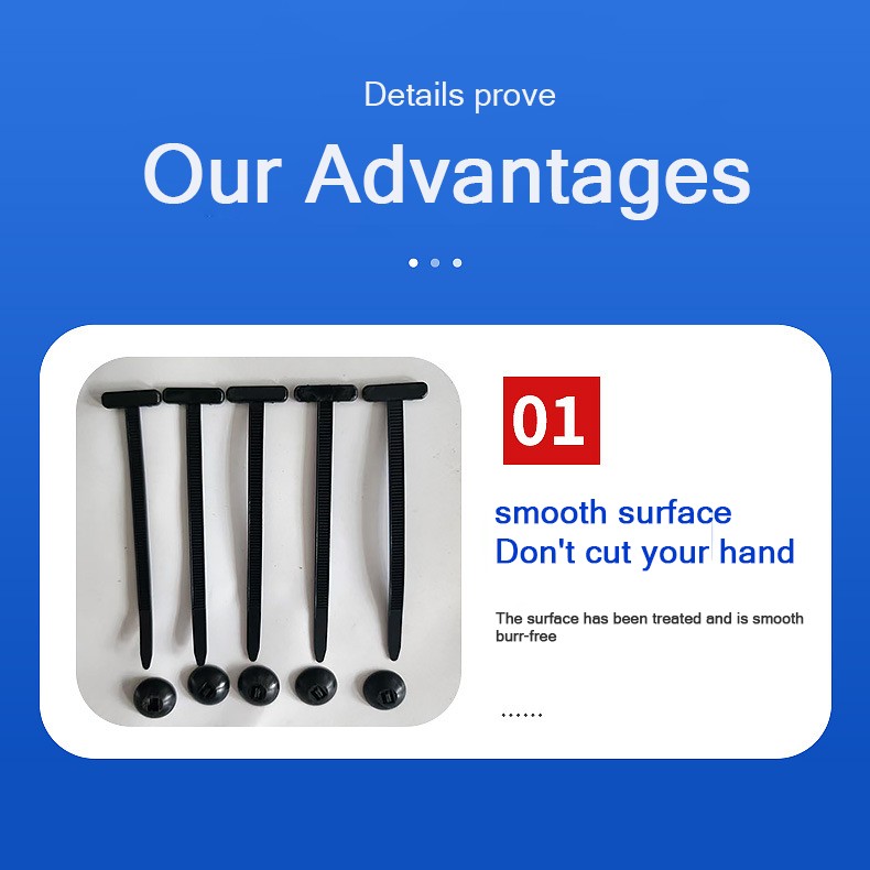 100PCS Reinforced through-bolt cable ties securing trunk fender mudguards Fixed