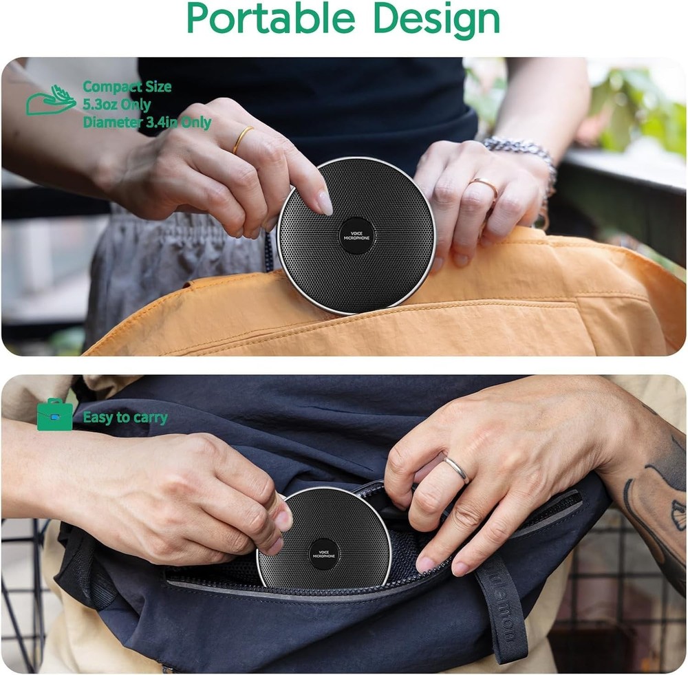 Omnidirectional Microphone for Desktop: Plug & Play USB for Meetings & Classes