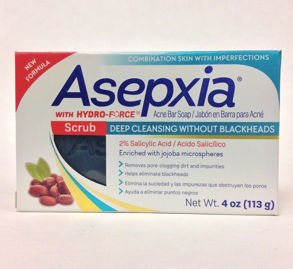 3 ASEPXIA✅ SCRUB CLEANSING SOAP BAR FOR ACNE 4 OZ