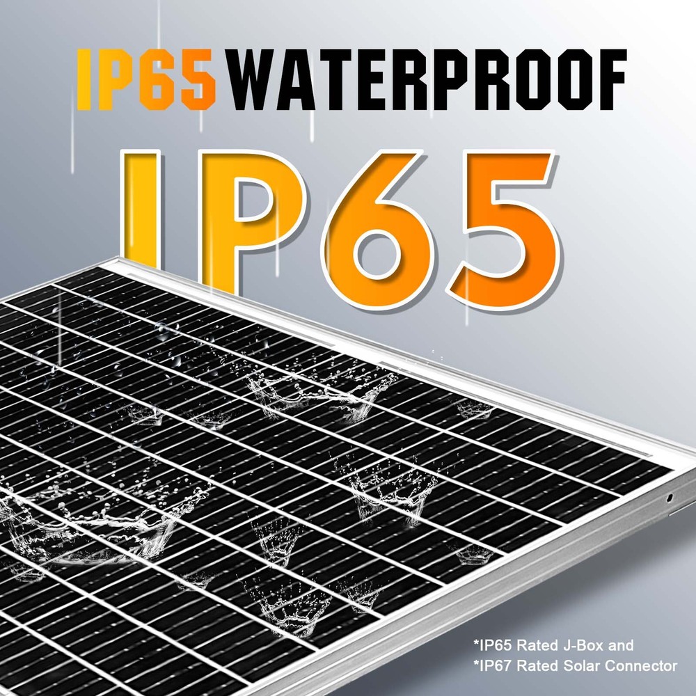 100W 12V Solar Panel High Efficiency Monocrystalline PV Module for Home Camping