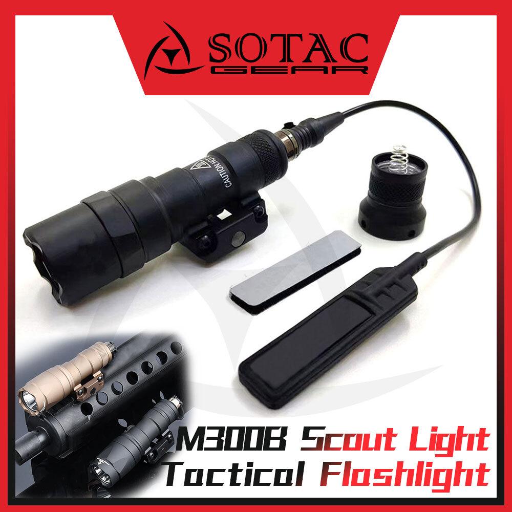 SOTAC Tactical M300B Scout Light White LED Flashlight with Remote Control Switch