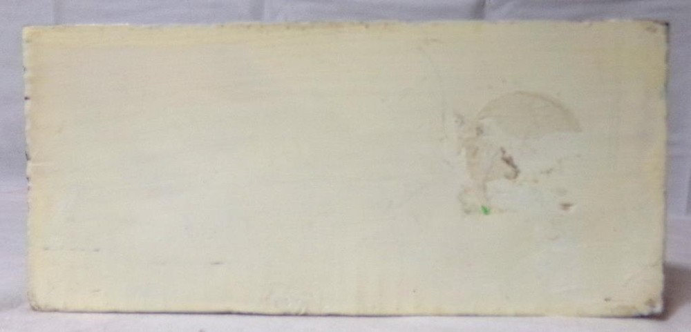 Folk Art Chippy White Paint Wood Storage Stacked Cube Sewing Box