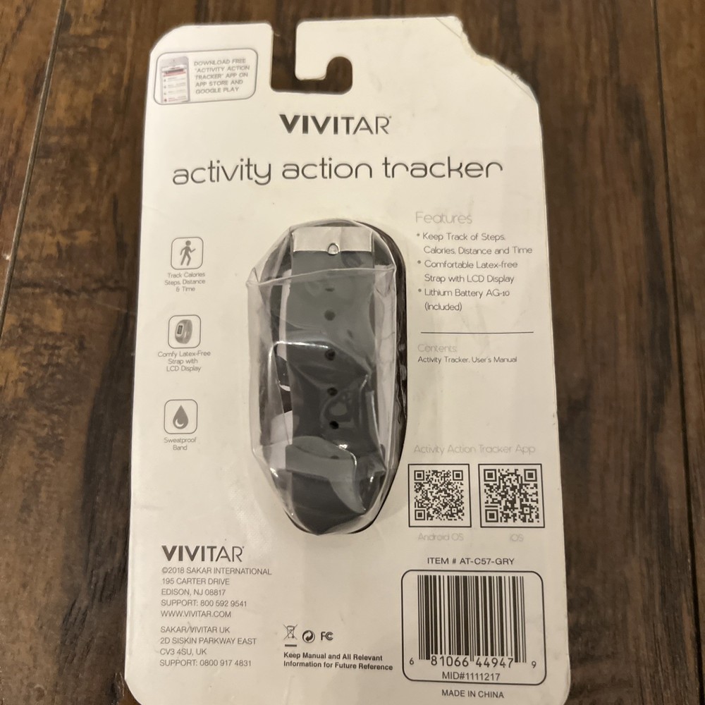 Vivitar Activity Action Tracker Tracks Calories Steps Distance Time LCD Display!
