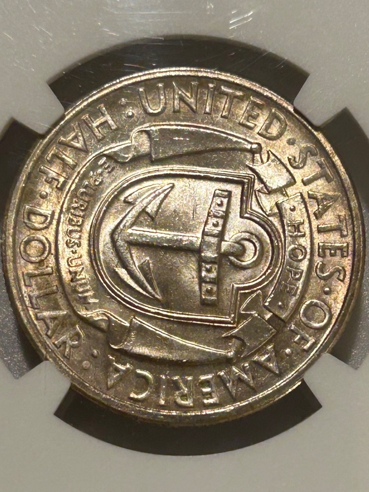 1936 D Rhode Island Silver Half Dollar NGC MS64