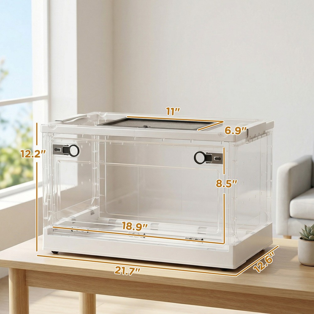 Hamster Cage, Stackable Gebril Cage with Front Door, White