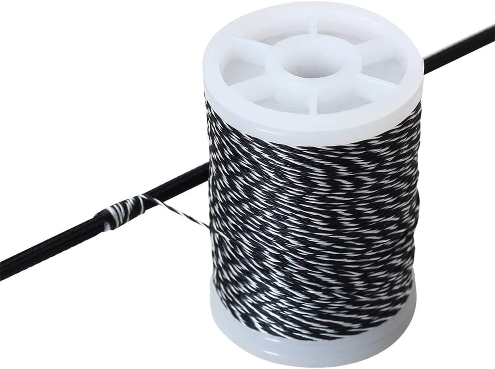 Archery Bow String Serving Thread 131 Yard/120 M Durable Nylon Black-White