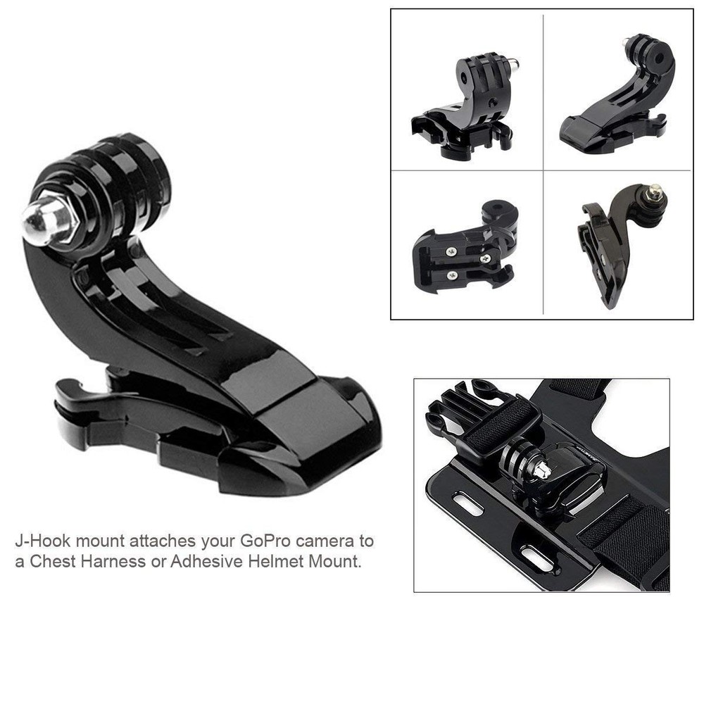 VVHOOY Action Camera Accessories Head Strap Mount Chest Harness Black