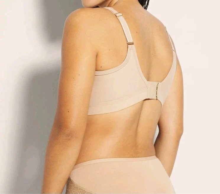 SOMA EMBRACEABLE Wireless Unlined Full Coverage Bra Sz 40DDD Soft Tan NWT