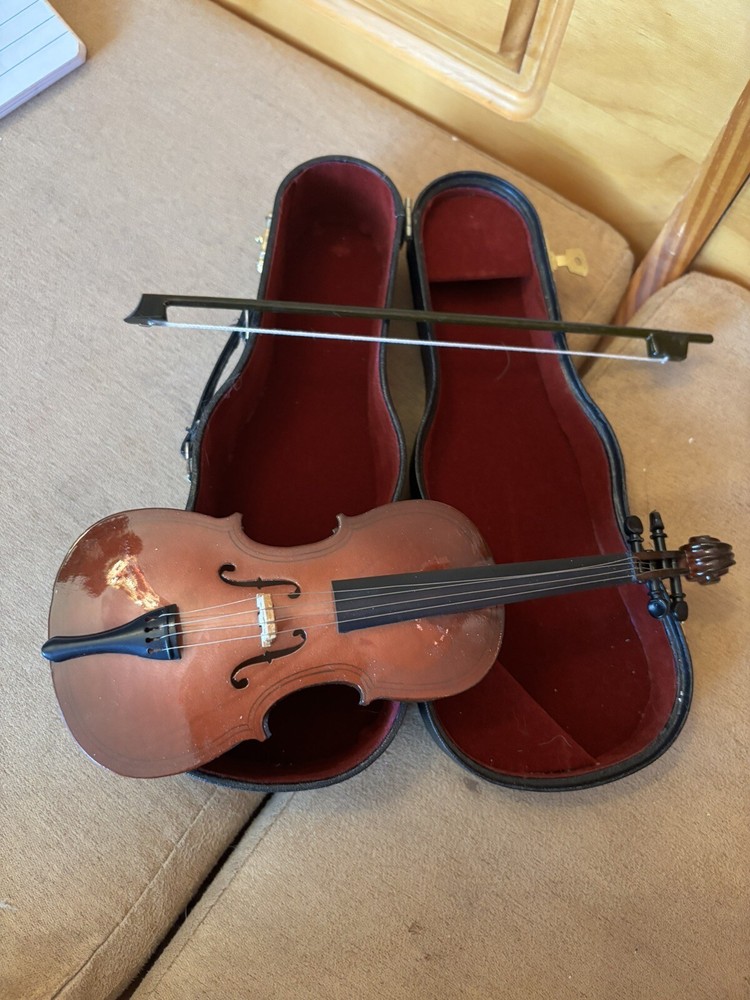 miniature violin with case