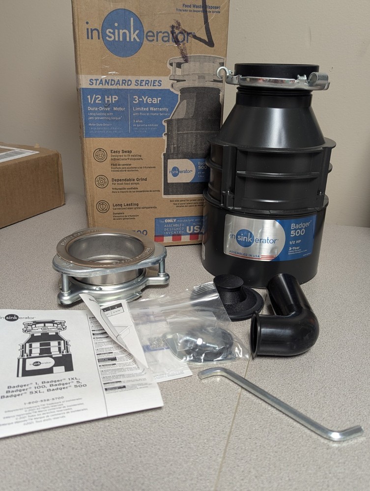 InSinkErator Badger 500 Standard Series 1/2 HP Continuous Feed Garbage Disposal