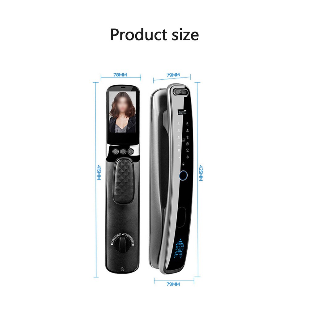 Smart Door Lock 3D Face Recognition Camera FingerPrint Password Security Lock