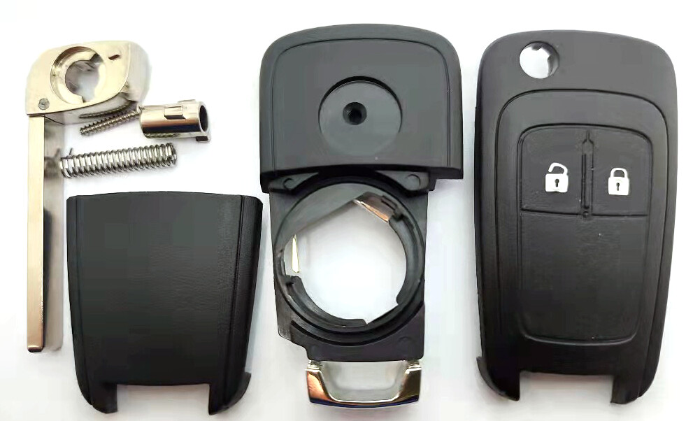 2 button replacement flip key + grinding imitation milling for Opel