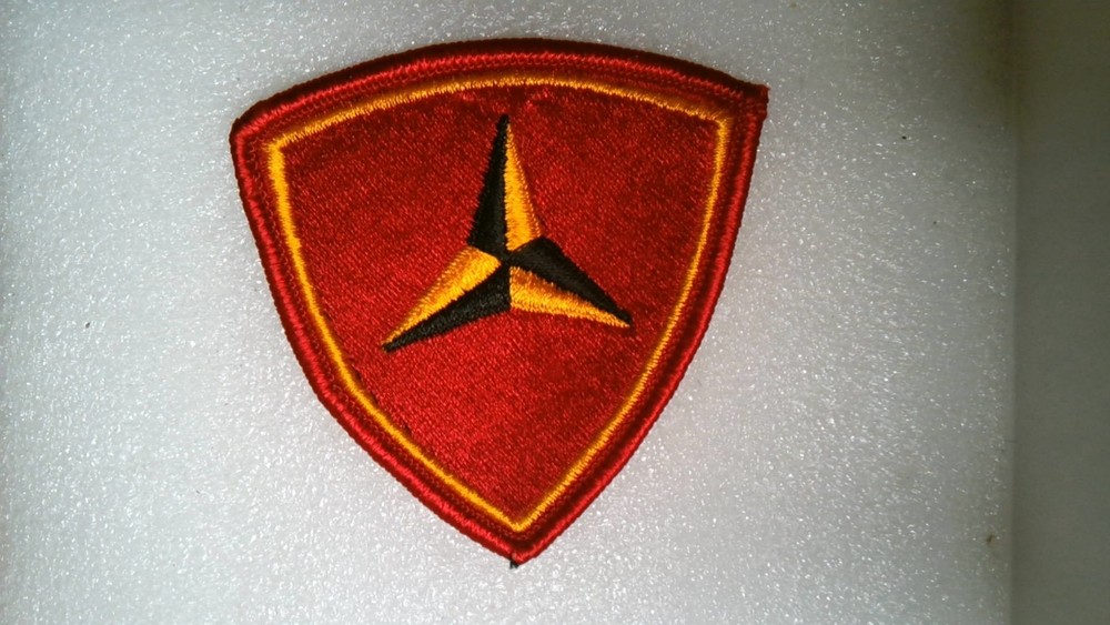MILITARY PATCH 3RD MARINE DIVISION SEW ON COLORED