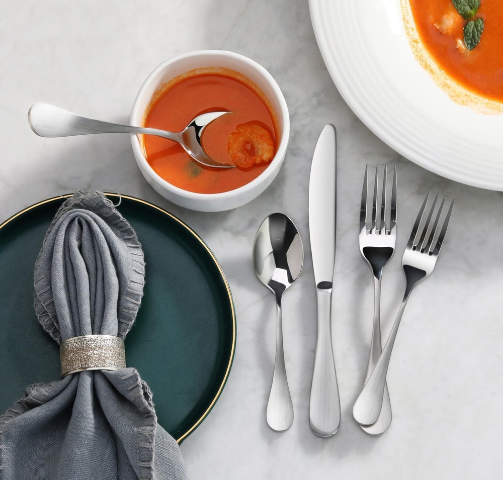 Cangshan RAIN Series Stainless Flatware Set, Window Box, Matte Finish Handle ...