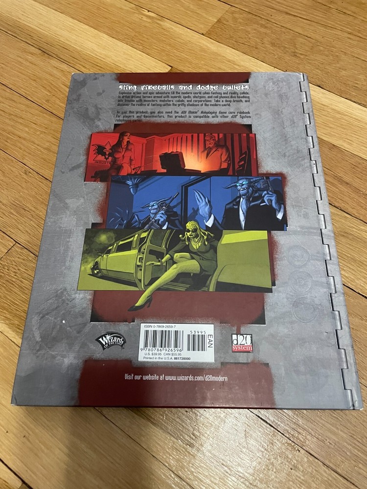 D20 Modern RPG: Urban Arcana Campaign Setting HC Wotc