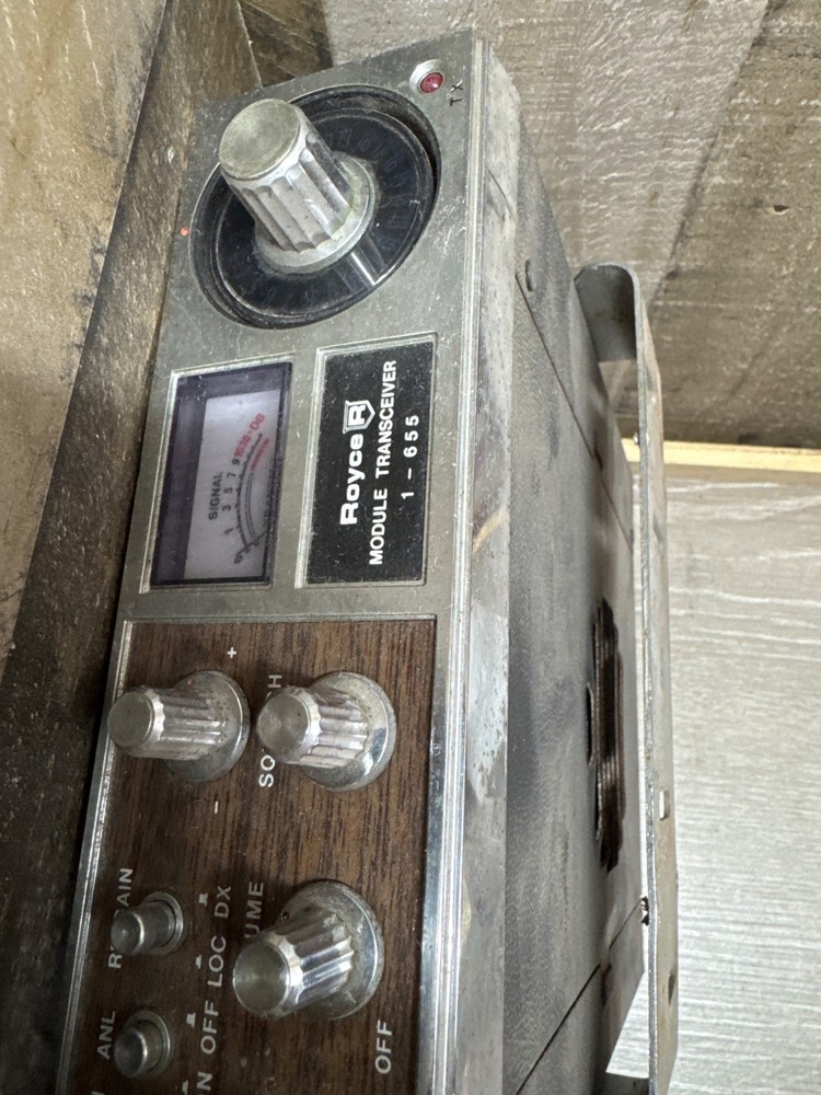 Royce 1-655 CB Radio Module Transceiver with Microphone and Meter Used
