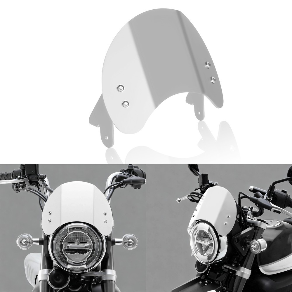 For HONDA MONKEY 125 2018-2025 Front Visor Aluminum Windshield SILVER