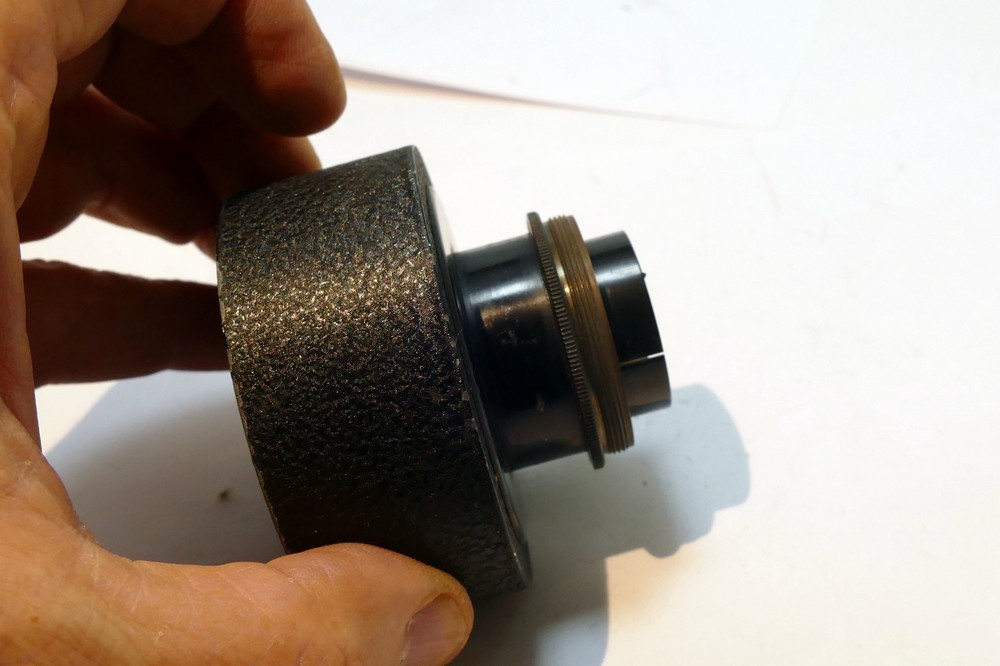 Antique Microscope Stage, Brass Parts tube with threads