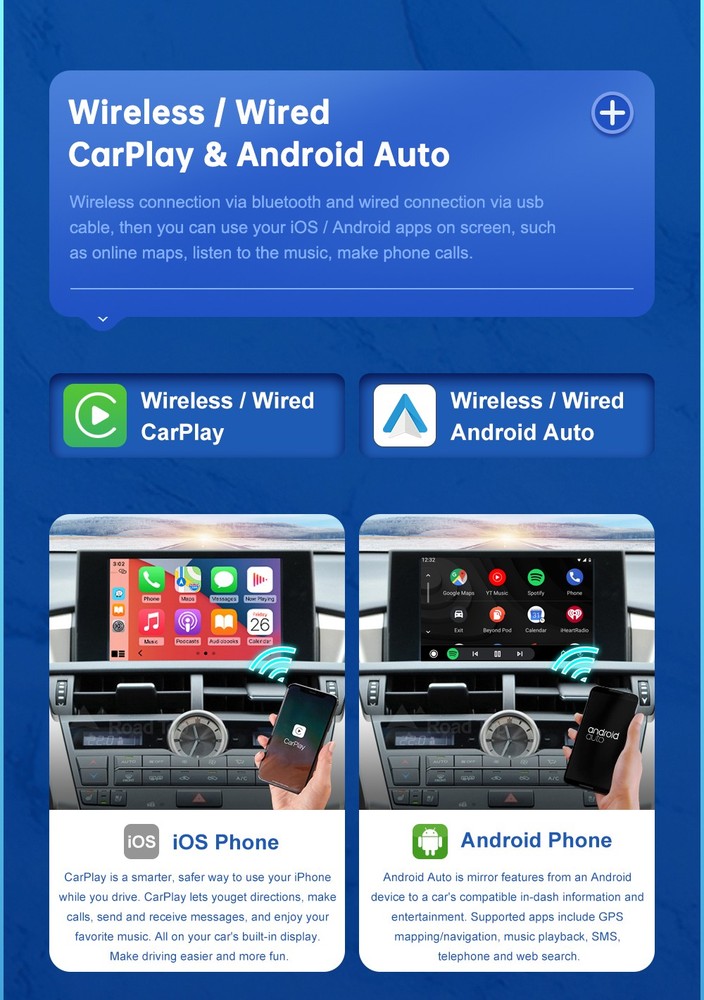 Wireless CarPlay Android Auto High Configuration Module For Lexus RX 2016-2019