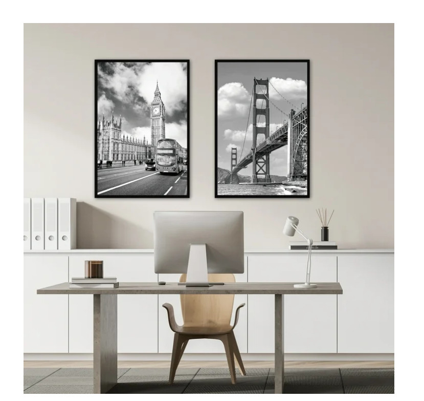 Mainstays 24x36 Basic Black Poster Frame Free & Fast Shipping Black poster frame