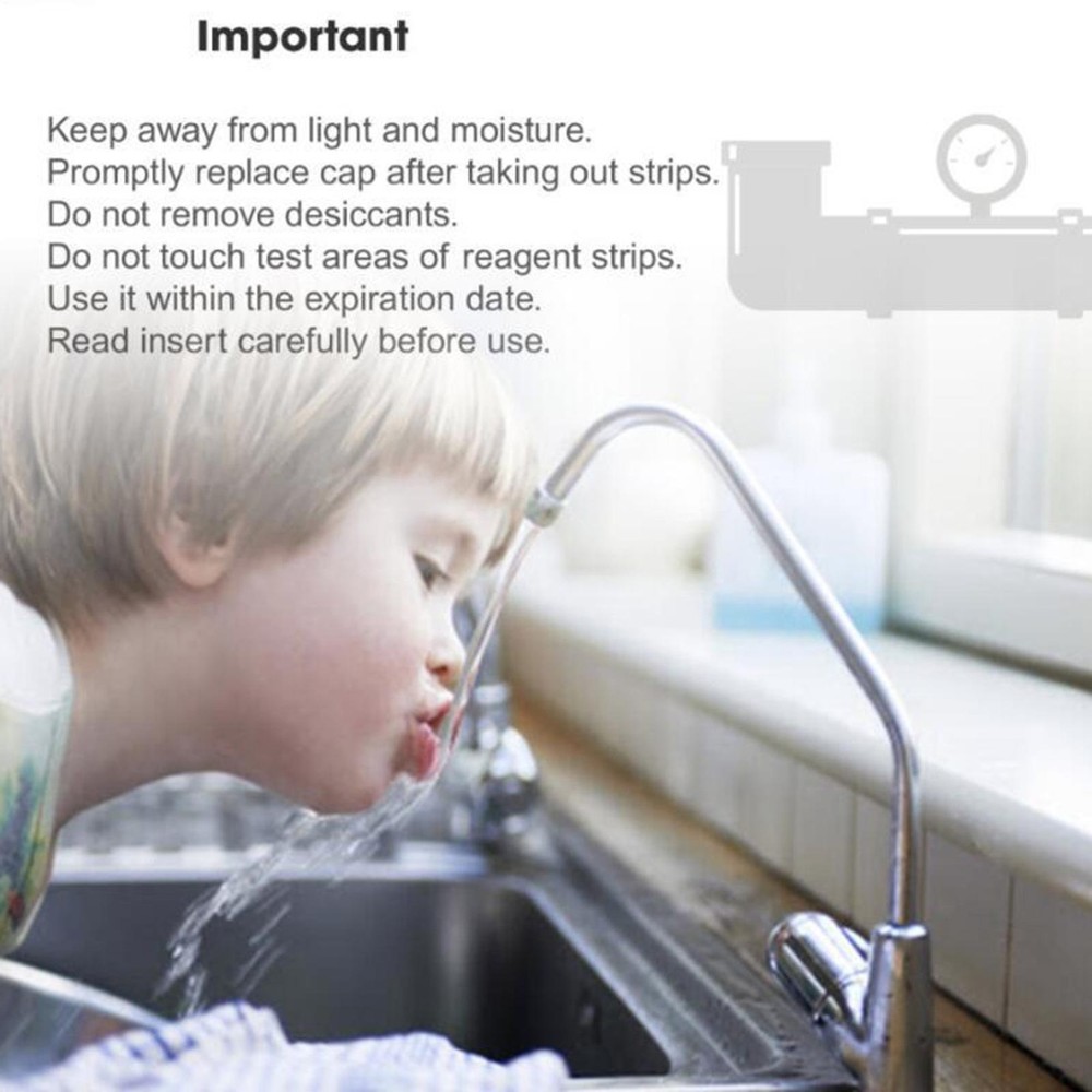 10-in-1 Drinking Water Test With 100 Strips Multi-parameter Pool Test Strips