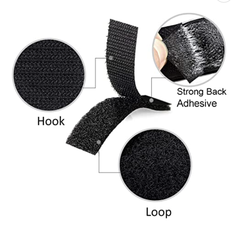 15 Pcs Heavy Duty Hook and Loop Strips Adhesive Sticky Back Fastener WHITE