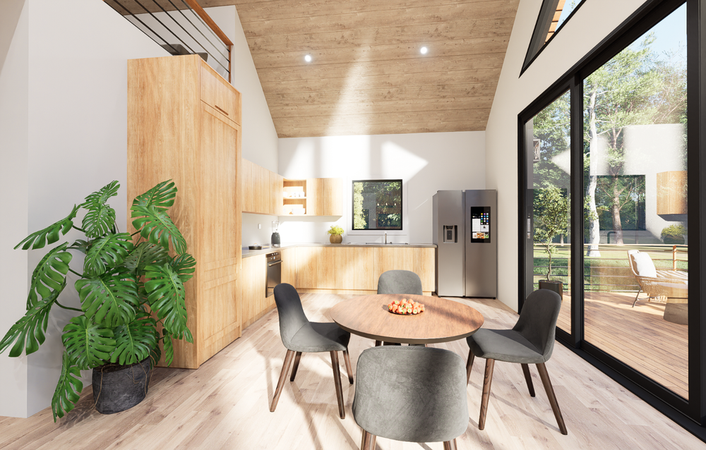Modern 35' x 35' Hilltop Hideout Architectural Plans - PDF Download