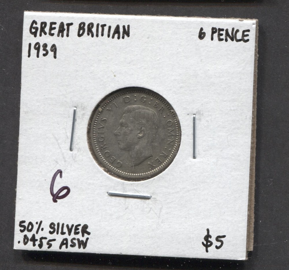 1939- Great Britian-6 Pence
