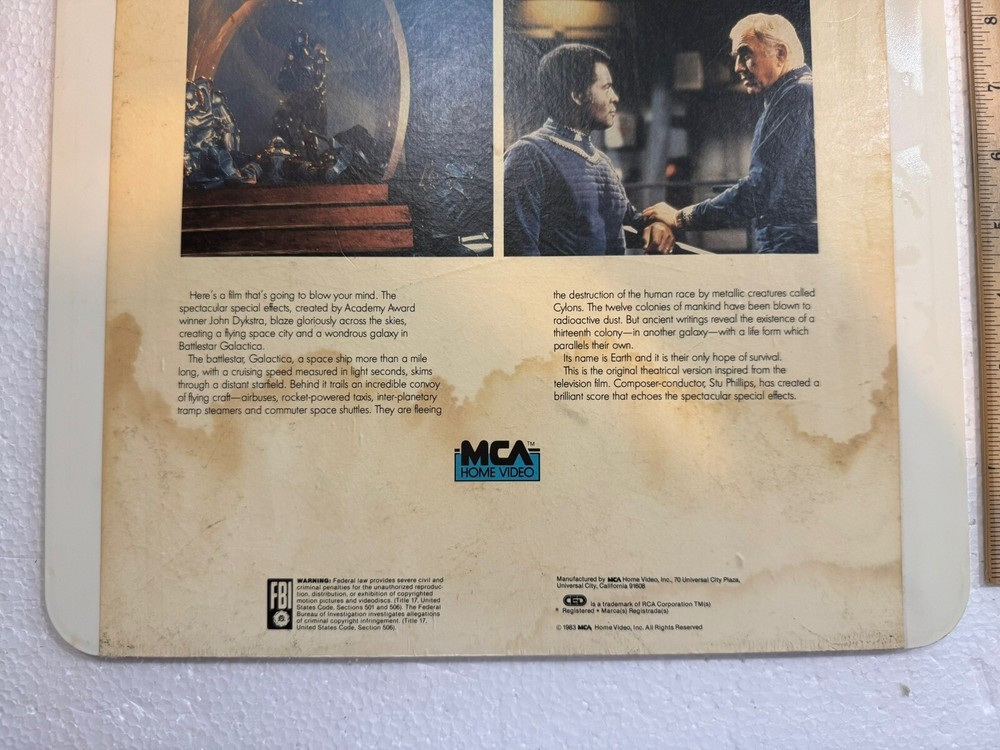 Vintage Battlestar Galactica CED Video Disk 1983