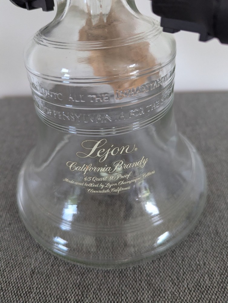 Lejon Brandy Liberty Bell Bottle 1976 Bicentennial Commemorative Bar Empty