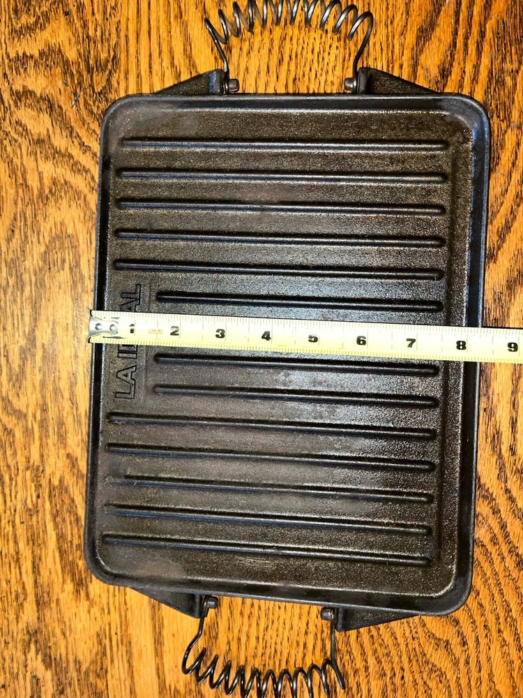 La IDEAL Cast iron Cookware Double Sided Rectangular Griddle