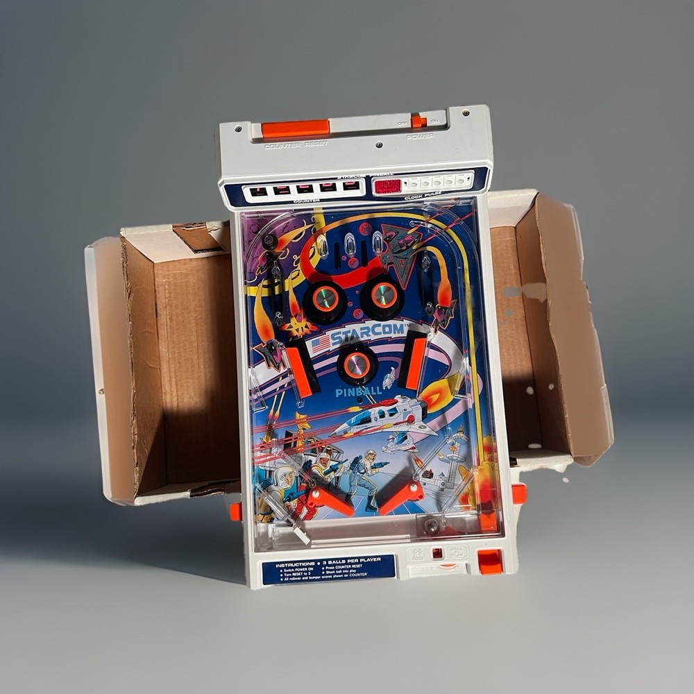 Vintage 1980s Starcom Pinball Game