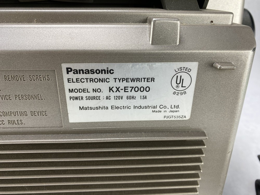 DEFECTIVE Panasonic KXE7000 Electric Typewriter G3D