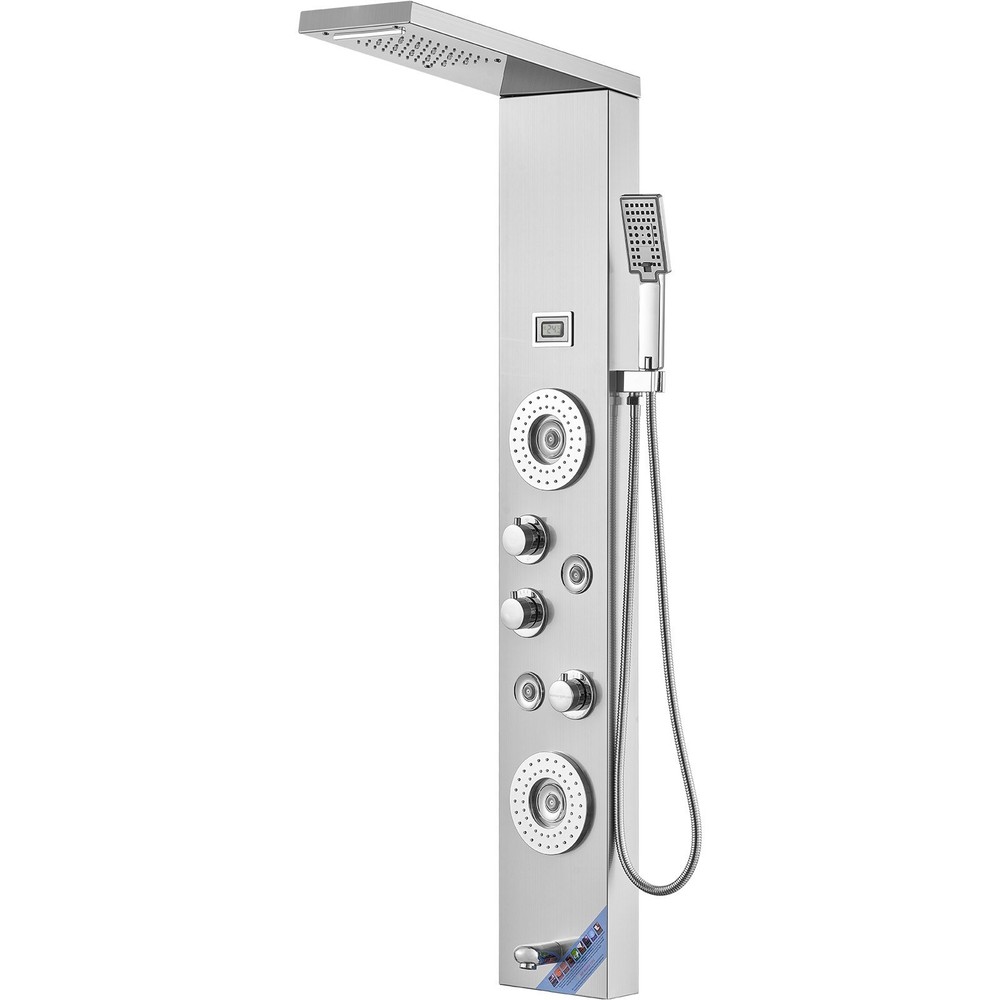 Shower Panel System 6 Shower Modes LED & Display Shower Panel Tower Rainfa