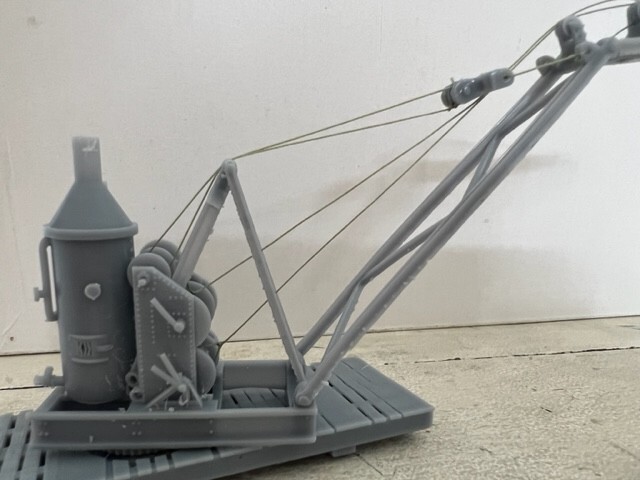 HO Scale Steam Donkey Crane Car