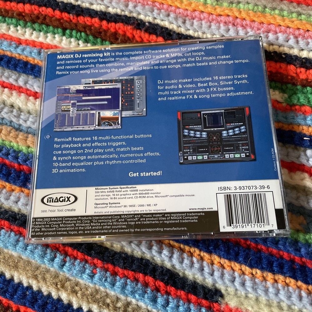 Magix DJ Remixing Kit Special Edition 2003 PC CD-ROM Music Mixing Software