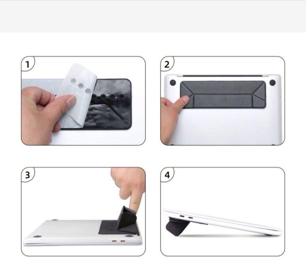Laptop Stand, Type C Cable Holder, Gadget Pouch (4-Piece Set)