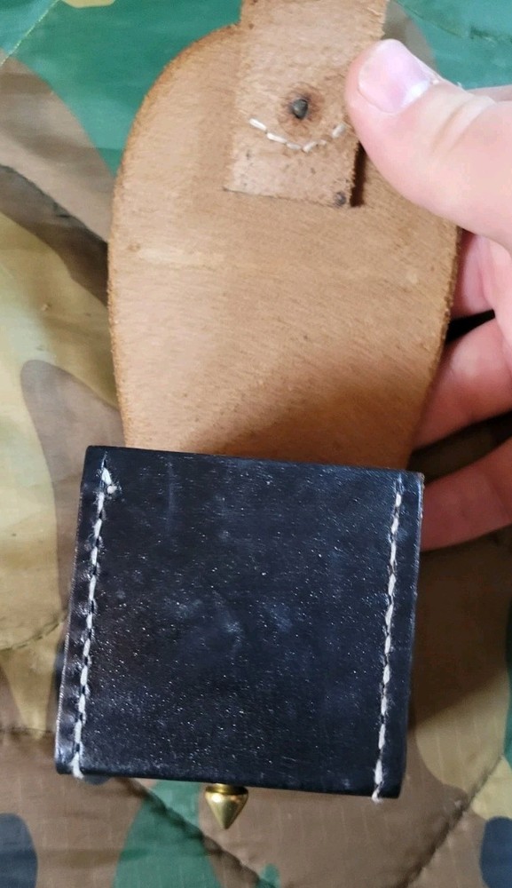 Muzzleloader Cap Or Ball Belt Pouch Black Leather Owb