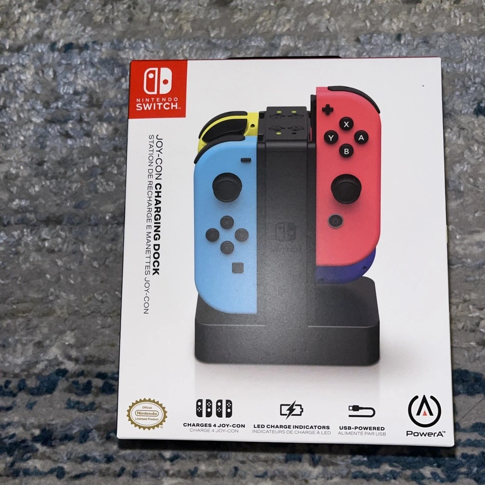 Nintendo Switch Joy-Con Charging Dock PowerA – 4 Controllers Charger Station USB