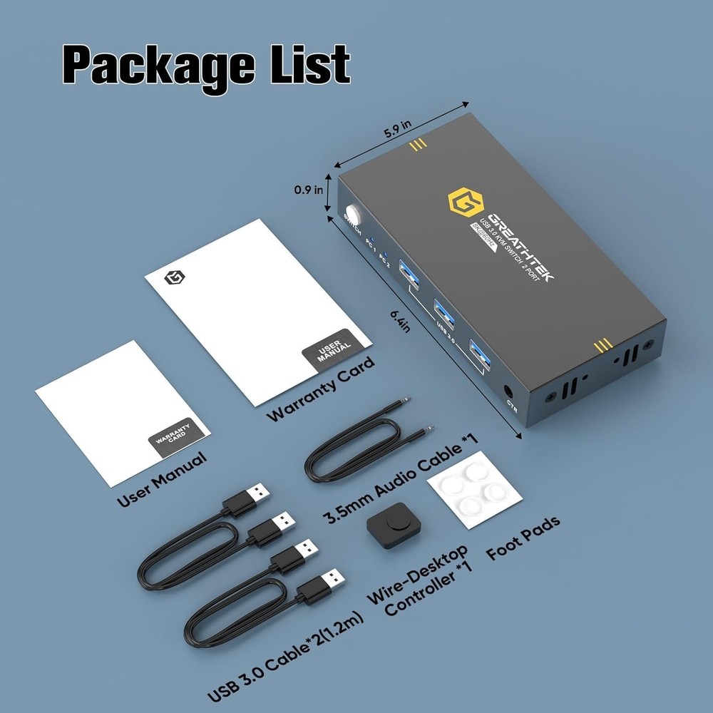 Seamless 8K@60Hz KVM Switch for 2 PCs: Button & Remote Control - Compact Design
