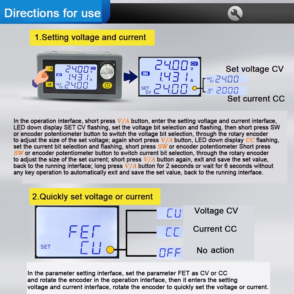 Portable Adjustable Voltage DC Power Supply For Parkside 20V Lithium Battery