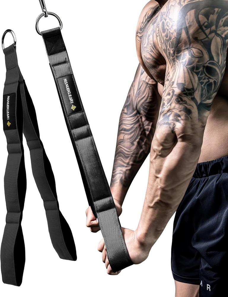 Tricep Rope Cable Attachment Handles Gym Pull Down Pushdown Face Pull