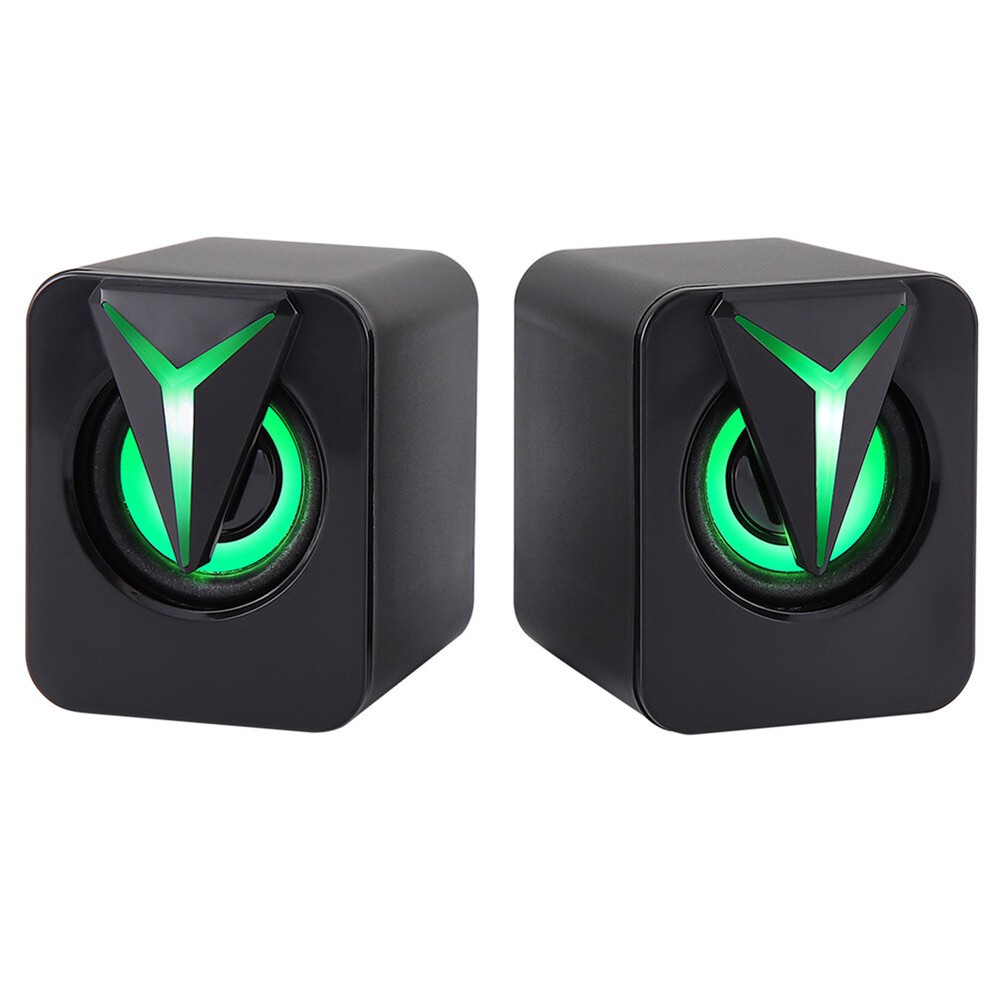 RGB LED Active Mini Computer Speakers USB Powered Stereo for PC Laptop Mac