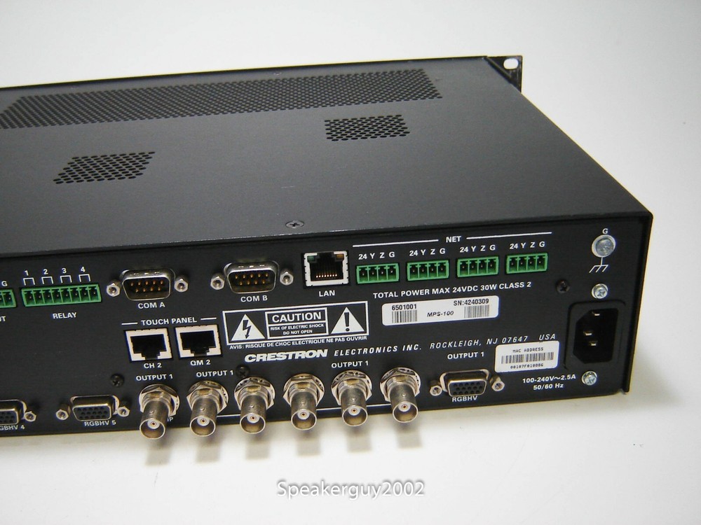 Rack Mountable Crestron MPS-100 / Multimedia Presentation System / 4240309 -- CC