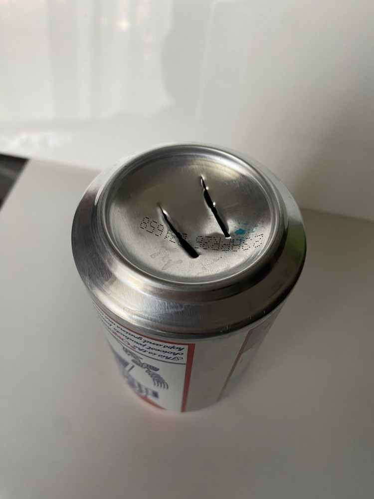 Godzilla Attack Peter PBR 12 Oz Beer Can Bottom Opened Pabst