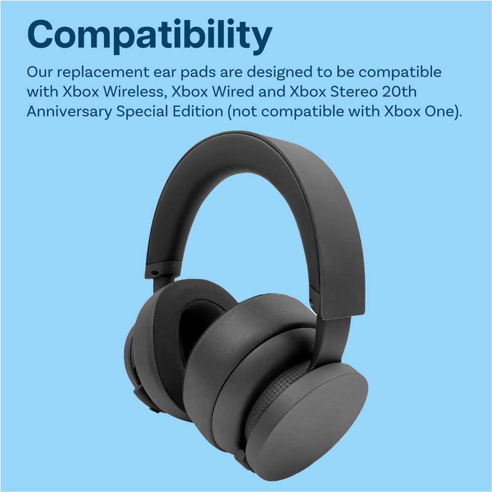 Replacement Ear Pads for Xbox Wireless & Wired - Cooling Gel Black